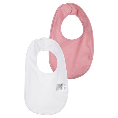 Нагрудник детский трикотажный для девочек, 2 шт в комплекте