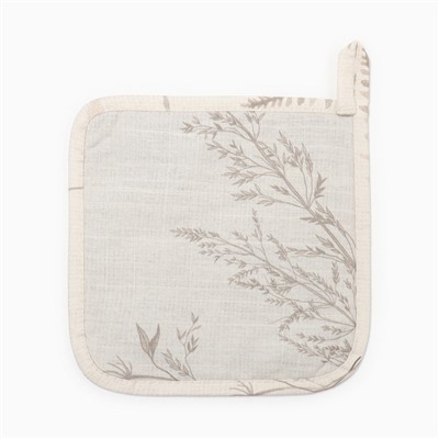 Прихватка «Этель» Flower herbarium, 19×19 см, 100% хлопок, репс 210 г/м²