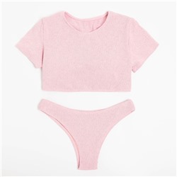 Купальник раздельный MINAKU с топом цвет розовый, размер 46