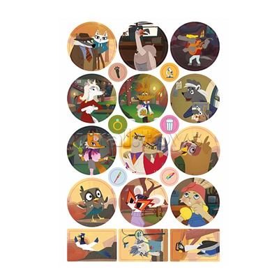 Раскраска с многоразовыми наклейками № РН 2414 "Зверский детектив"