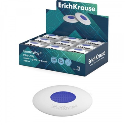 Ластик EK45533 SmartWay® Мини-овалl с держателем 40х26х8 мм ErichKrause