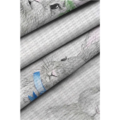 Комплект вафельных полотенец 45х60 (3 шт.) "Унисон" рис 33083-1 Rabbit