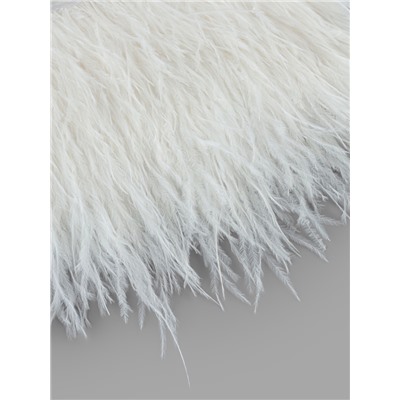 Перья страуса декоративные, на ленте, 8-10 см, 5±0.5 м, белые