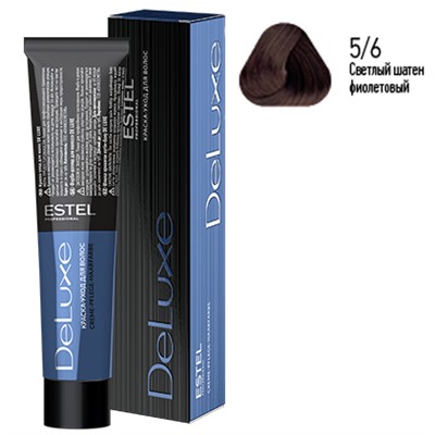 ЭстельDeLuxe Крем-краска для волос 5/6 Светлый шатен фиолетовый 60 мл