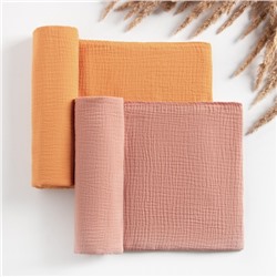 Набор пелёнок муслиновых Крошка Я «Ecopeach», 135×100 см, 2 шт., 100 % хлопок