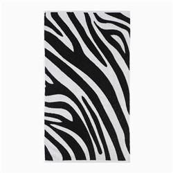 Полотенце махровое Этель "Zebra" чёрный, 70х130 см, 100% хлопок, 420 гр/м2