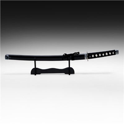 Макет оружия «Сувенирная катана на подставке. Нао», 77 см, чёрный глянец