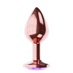 Пробка цвета розового золота с фиолетовым кристаллом Diamond Amethyst Shine L - 8,3 см.