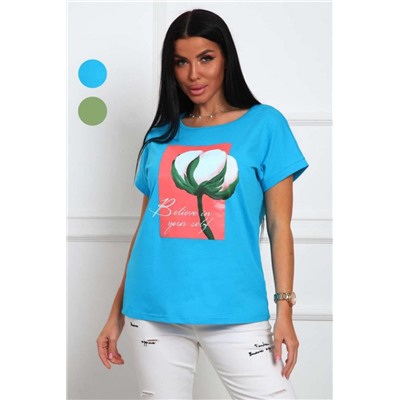 29523 футболка женская (Бирюзовый)