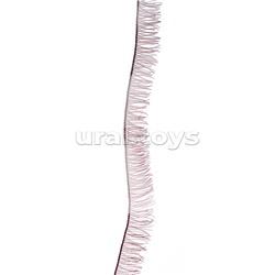 Реснички декоративные, из синтетических волокон шириной 5 мм, длина тесьмы 20 см, коричневые, в пластиковом пакете с блистерным подвесом