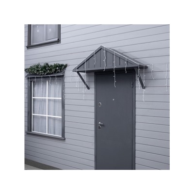 Гирлянда «Бахрома» 25×0.7 м, IP44, УМС, белая нить, 450 LED, свечение белое, мерцание, 220 В