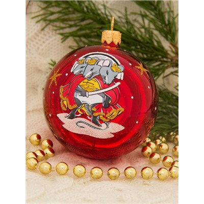 Ёлочные игрушки 4 шт. «Щелкунчик», шары новогодние, d=7.5 см