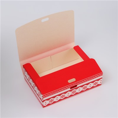 Коробка подарочная новогодняя складная, упаковка «С Новым годом», 16×12×5 см