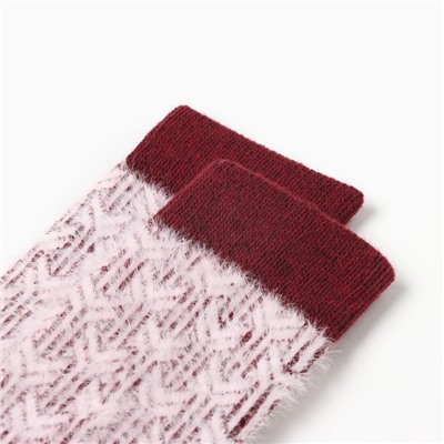 Носки женские махровые MINAKU, бордовые, размер 36-41