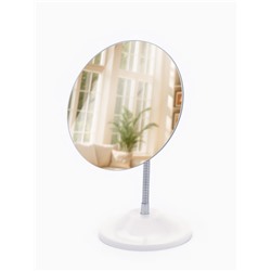 Зеркало настольное, круглое, на гибкой ножке, 15×18 см, (d=15 см)