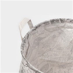 Корзина для белья Доляна «Узор», 35×42 см, бежевая