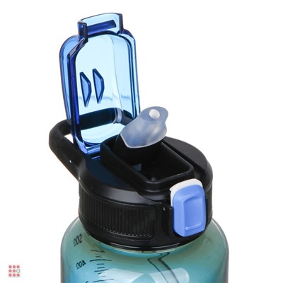 SILAPRO Бутылка для воды, 16х9см, 630мл, синий, PC, PP, ABS, силикон