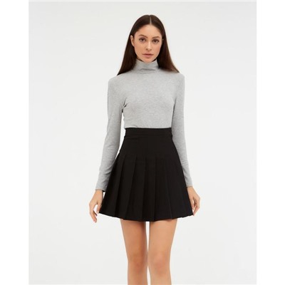 Юбка в складку мини женская MIST, размер 48, чёрная