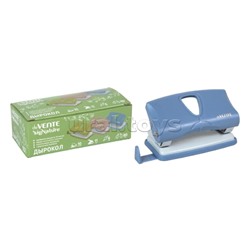 Дырокол "SigNature" (20 листов) пластиковый с линейкой, в картонной коробке, цвет сумеречный синий