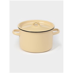 Кастрюля эмалированная, 2.9 л, d=20 см, цилиндрическая, МИКС