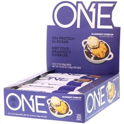 One Brands, ONE Bar, Blueberry Cobbler, 12 Bars, 2.12 oz (60 g) Each