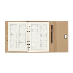 Органайзер на кольцах А5, 100л, линия, к/зам, с ручкой, в подар. короб., Серый
