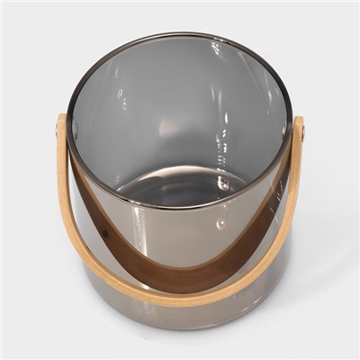 Ведро для льда Magistro «Кайлас», 1.5 л, 13×13 см, стекло, серое