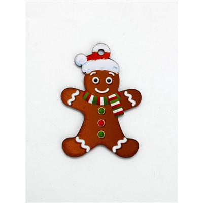 Подвеска новогодняя деревянная «Печенька», набор 10 шт.