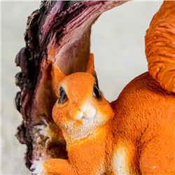 Садовая фигура из полистоуна «Белка в шишке», 25×20×14 см