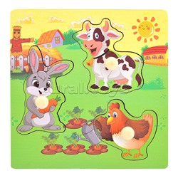 Пазл-вкладыш "Домашняя ферма"