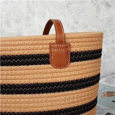 Сумка плетеная 27x43x13 / DW-21 /уп 50/коричнево-черная