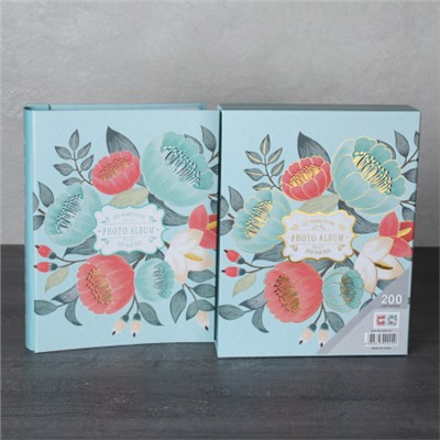 Фотоальбом 200 фото 10х15 Цветы / 6840 /уп 36/