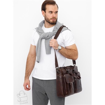 Портфель мужской кожаный 0065Z coffee Zinimsk
