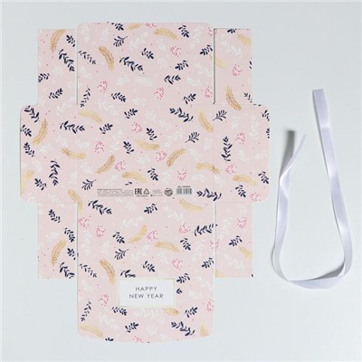 Коробка подарочная новогодняя складная «Новогодняя», 16.5×12×5 см, Новый год