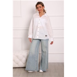 1052 Рубашка женская (Белый)