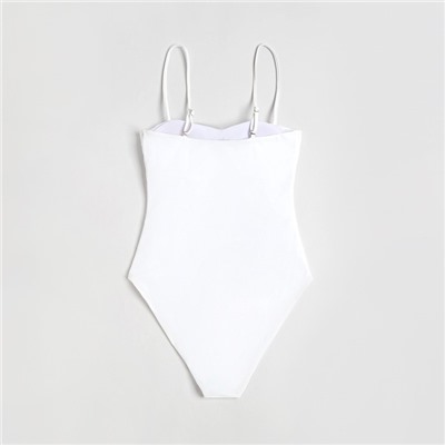 Купальник женский слитный MINAKU Basic, размер 48, белый