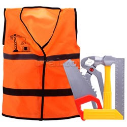 Набор строителя (жилет,молоток,линейка,пила,кусачки)