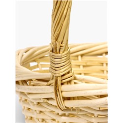 Корзина плетёная для хранения, лоза, с ручкой, светлая, набор 3 шт.