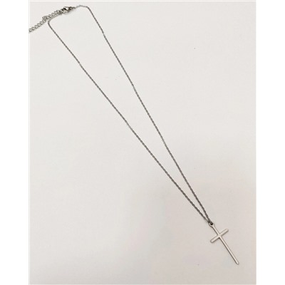 Кулон из стали Крест на цепочке