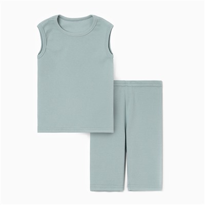 Комплект для девочки (майка и велосипедки) MINAKU, голубой, рост 98 см