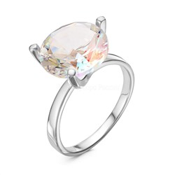 Кольцо из серебра с радужным кварцем родированное 925 пробы 1-1010р-152