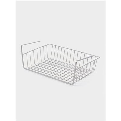 Корзина сетчатая навесная на полку Доляна, 40×25×14 см, хром