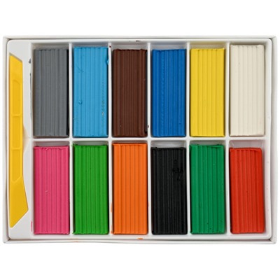 Пластилин мягкий 12цв 180 гр.  ПКМ12-П Каляка-Маляка