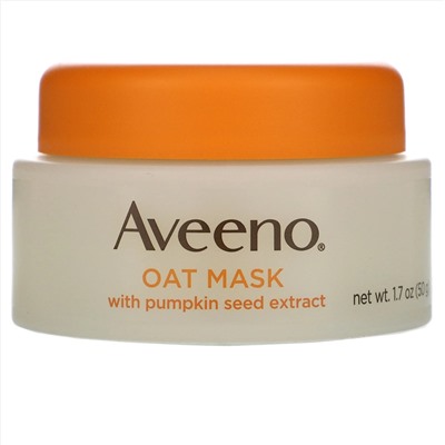 Aveeno, овсяная косметическая маска с экстрактом тыквенных семечек, успокаивающая, 50 г (1,7 унции)