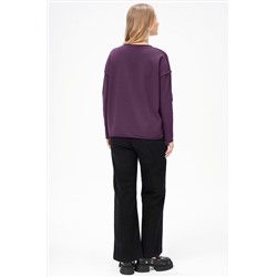 Женский лонгслив оверсайз из футера двухнитки Happyfox