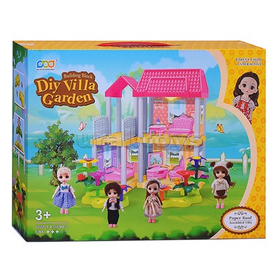 Дом для куклы "Котедж" с мебелью, в коробке