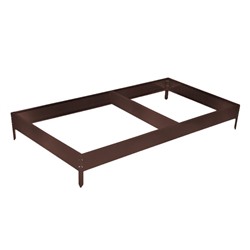 Грядка оцинкованная, 295×100×15 см, коричневая, Greengo