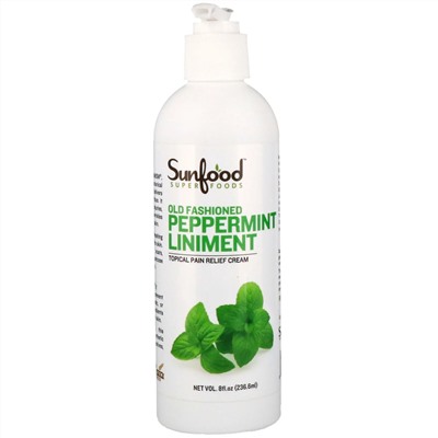 Sunfood, Традиционное втирание с перечной мятой, 8 ж. унций (236.6 мл)