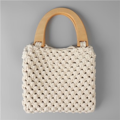 Ручки для сумки деревянные, 11×16.5 см, 2 шт., бежевые