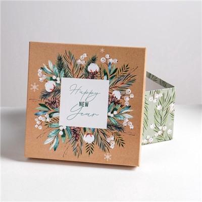 Набор подарочных коробок 5 в 1 «Зимний», 14×14×8 - 22×22×12 см, Новый год